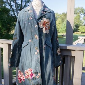 Paparazzi Embroidered Twill Coat